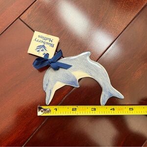 Rocky Marsh Pottery Blueberry Muffins Porcelain Ornament Dolphin SIGNED